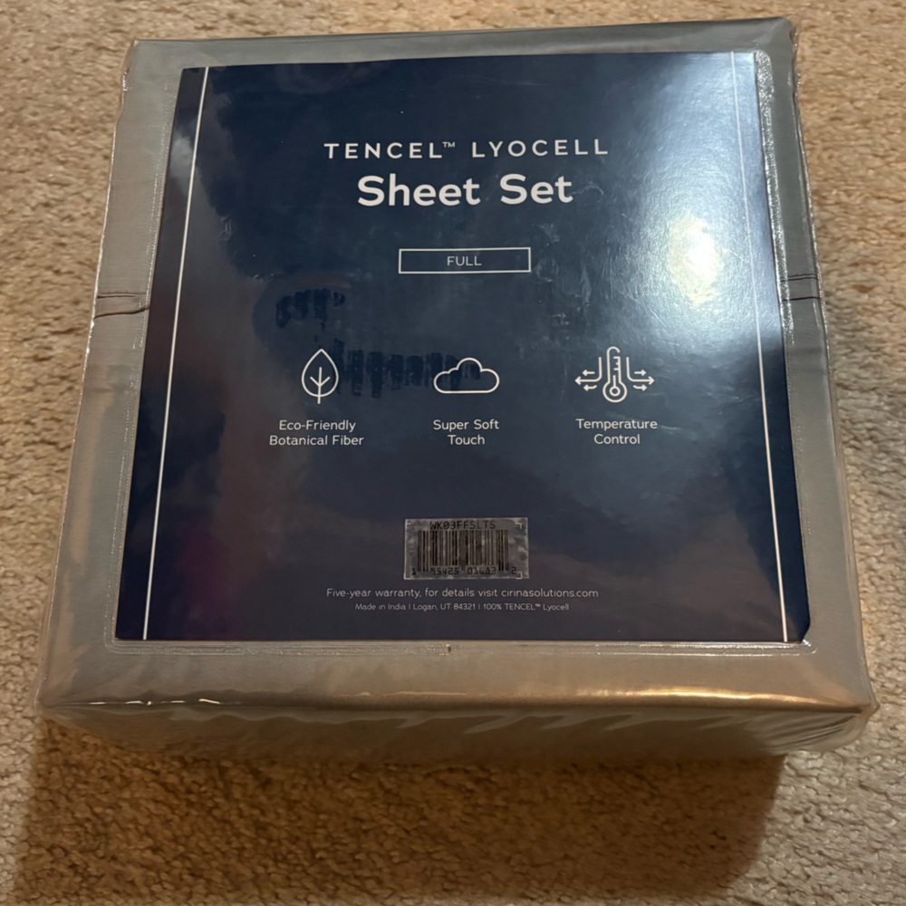 Tencel Lyocell Full Sheets Set Grey PerformaSleep